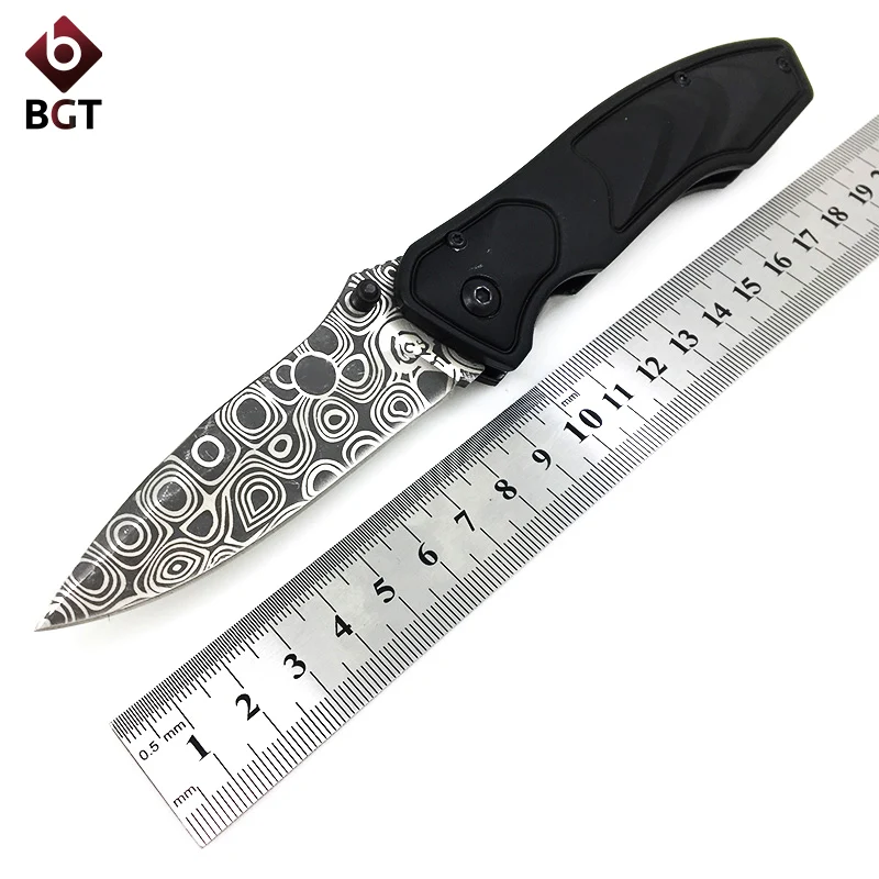 

Damascus Pattern Tactical Hunting Folding Knife Combat Portable Pocket Custom Knives Camping Survival Rescue EDC Multi Tools
