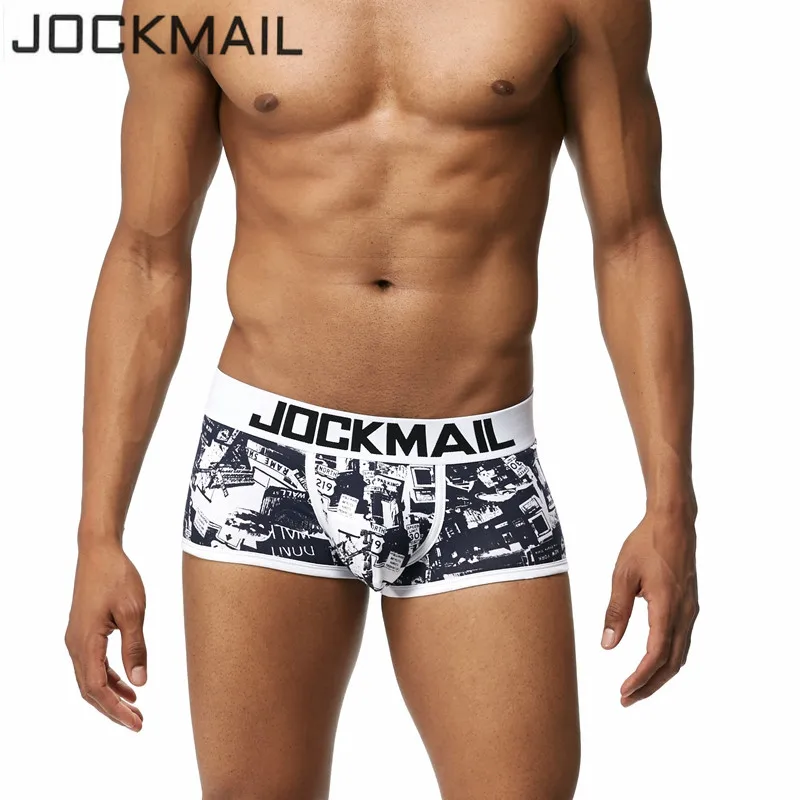 

JOCKMAIL Brand Sexy Men Underwear Boxer Shorts Trunks Cotton Men Underwear Boxers U Convex Man Underpants Gay Male Panties