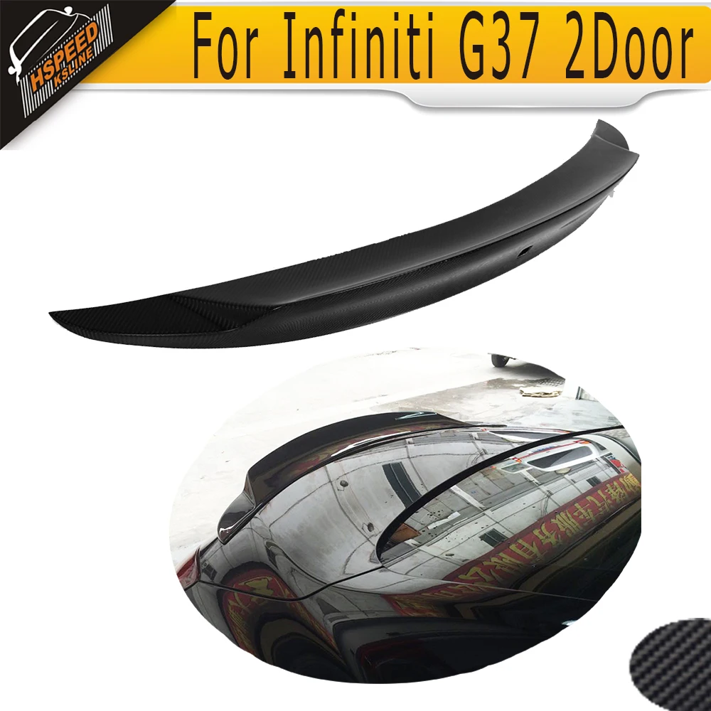 Углеродное волокно Автомобильный задний Багажник автомобильный спойлер задние крылья для Infiniti G37 2 двери база путешествие седан 2009-2013