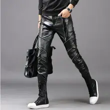 Осенне-зимние мужские брюки-шаровары для сцены pantalones hombre more zipper feet pantalon homme черного цвета