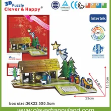 Умный и Счастливый 3d пазл рождение ребенка Иисуса ребенка головоломка раннего обучения игрушка Младенческая бумажная модель ручной работы