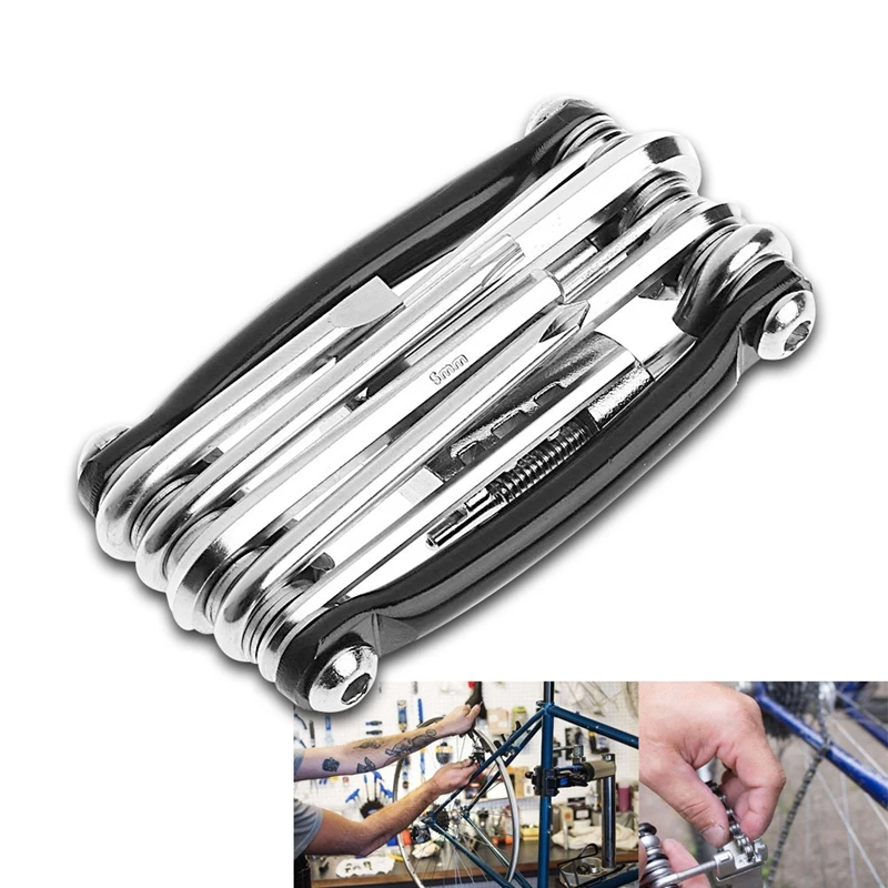 

1Pc 11 In 1 Multi-function Bike Bicycle Wrench Chain Cutter Repair Tools Kit