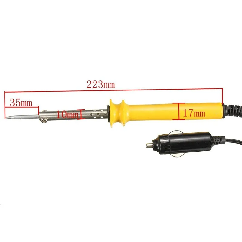 DC 12 В низковольтный конический паяльник Eectric, оснащенный прикуривателем для автоматического ремонта припоя 30 Вт