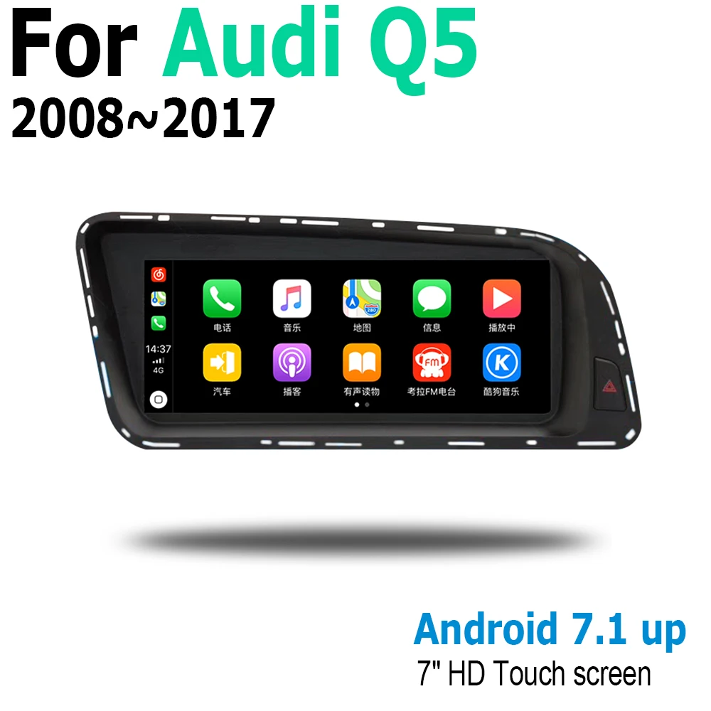 " Android автомобильный мультимедийный плеер для Audi Q5 8R 2008~ MMI навигация Navi gps BT поддержка 4G 3g WiFi радио стерео