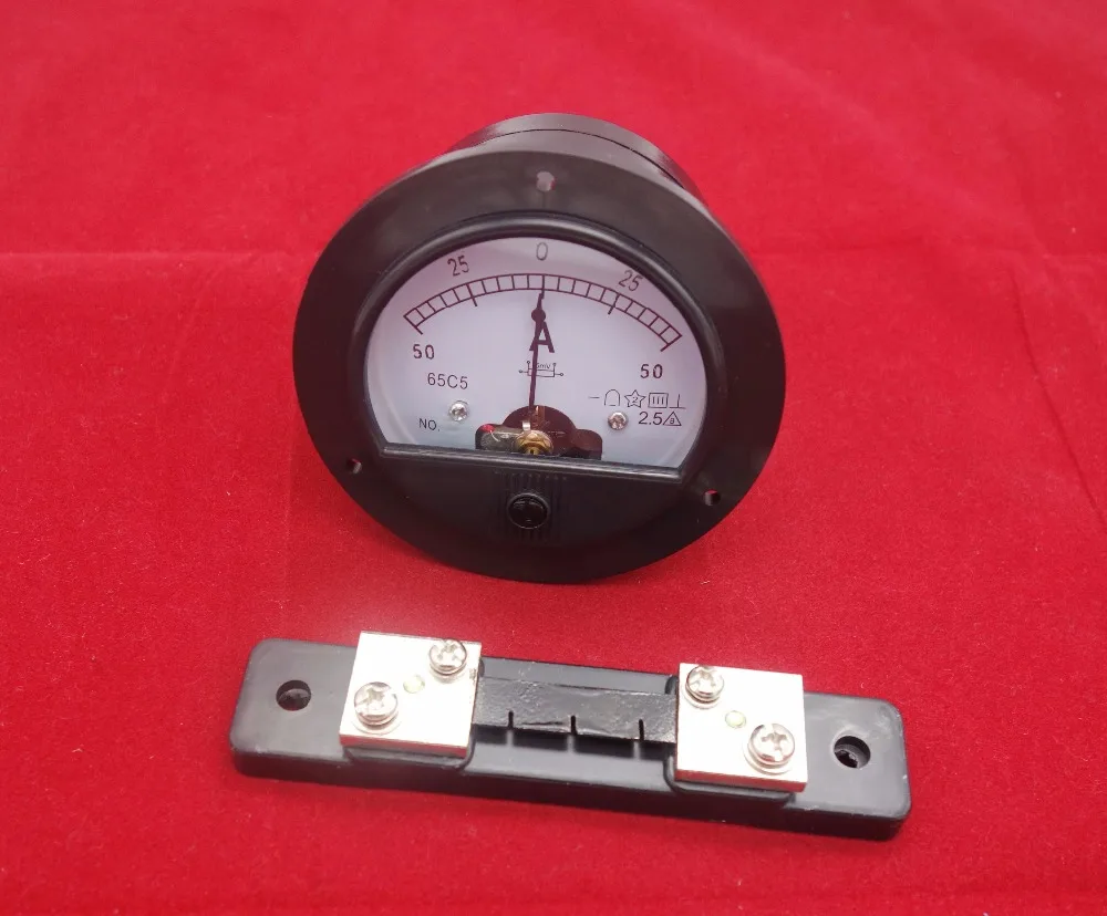 DC минус Zero Plus 50A + аналоговый диаметр 90 мм Аналоговый амперметр|panel meter|panel amp metersanalog