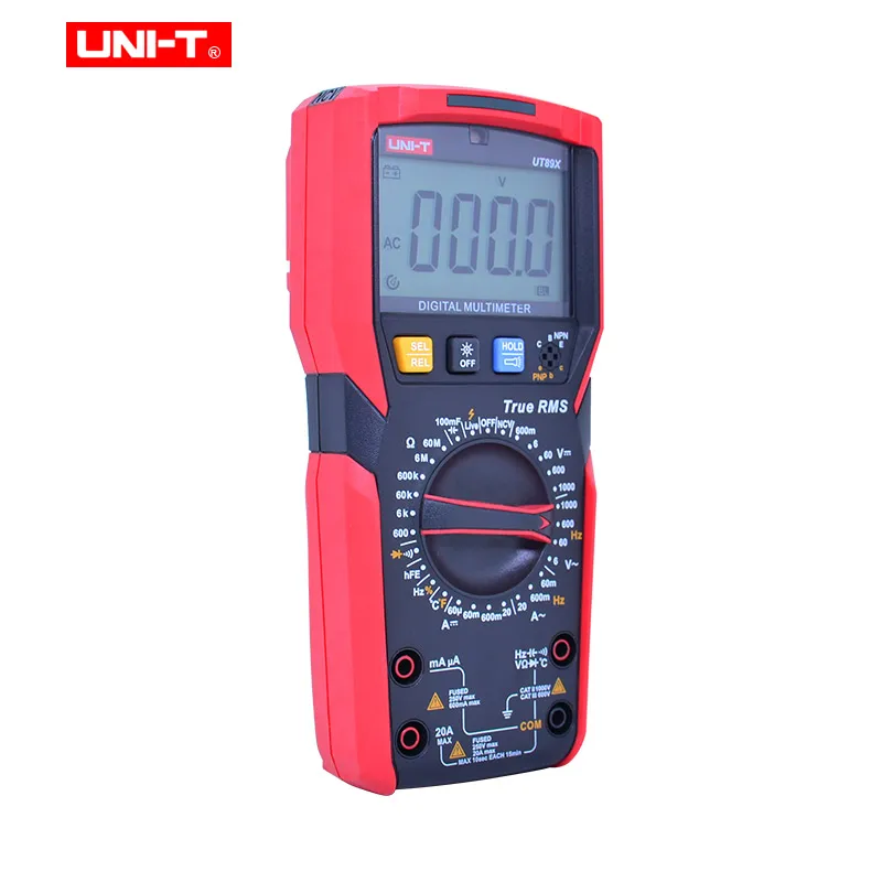 Goedkoop UNI T UT89X UT89XD True Rms Digitale Multimeter 20A Hoge Huidige Digitale Multimeter Ncv Condensator Triode Temperatuur  Led Test