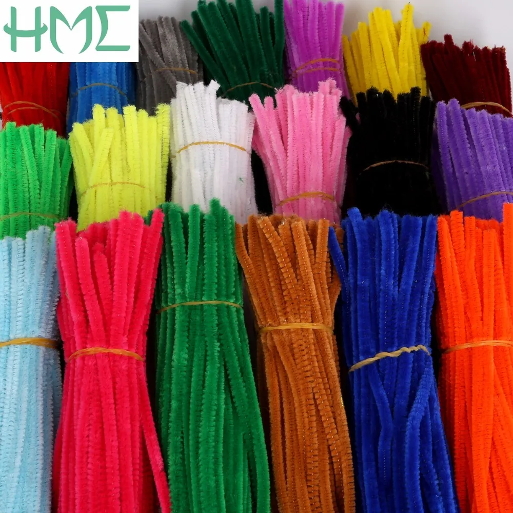 100pcs Montessori Materials Chenille Children Educational Toy Crafts For Kids Colorful Pipe Cleaner Toys Craft Handmade DIY