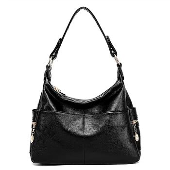 

2019 new shoulder bag female Europe and America zipper cute ladies fashion handbag black shoulder bag