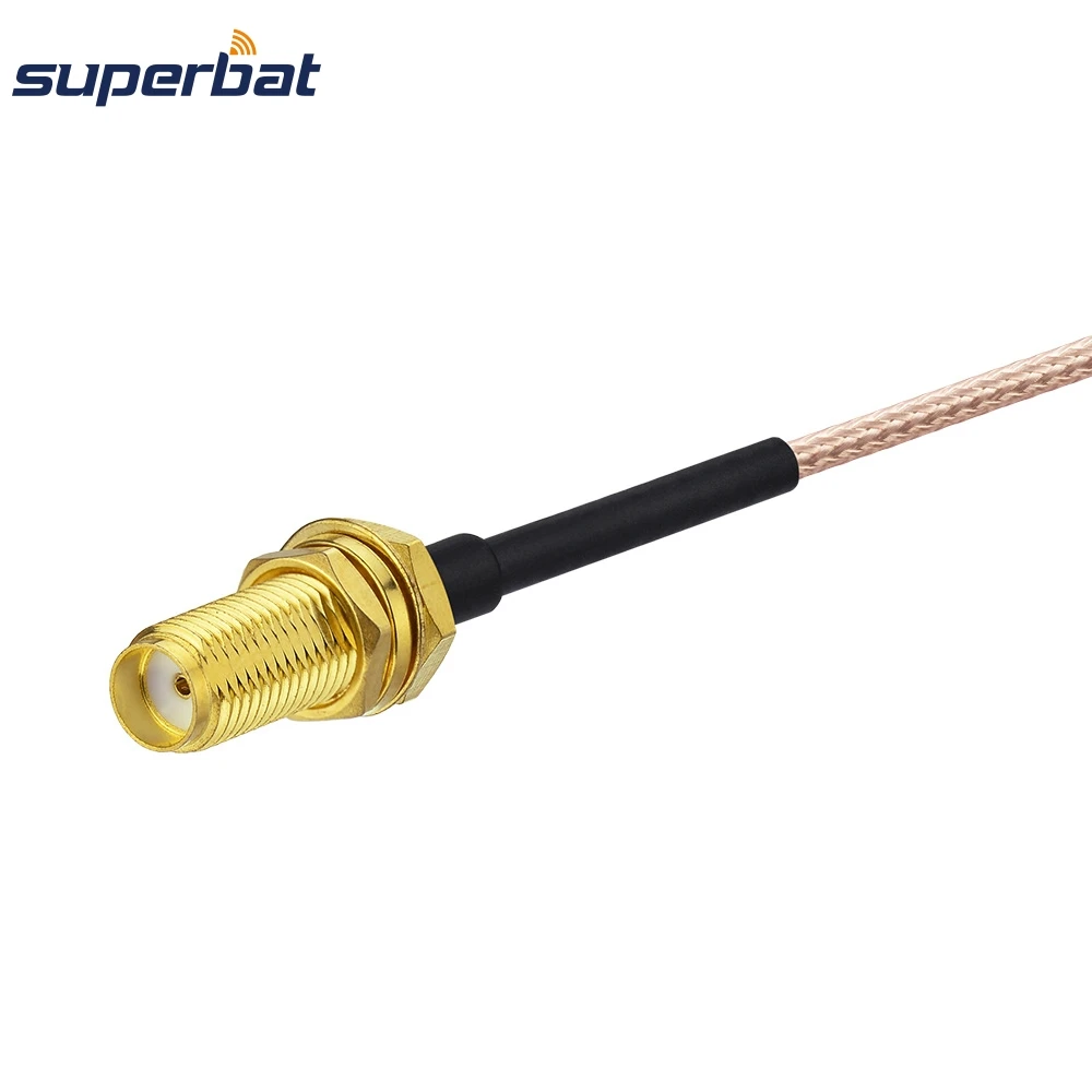 Superbat SM Jack Bulkhead Nut to MCX Male Plug Right Angl RG316 30cm for Antenna Wireless | Мобильные телефоны и