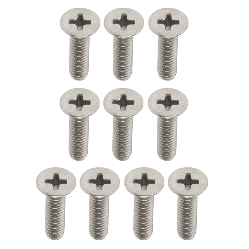 10 Pcs M4 Flat Head Grade 1 Titanium Machine Screws Phillips Drive