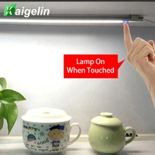 21 светодиодный s инновационный светодиодный светильник, 5 в постоянного тока, сенсорный датчик, затемненный светильник под шкаф, кухонный светильник, ночные лампы, жесткий барный светильник s