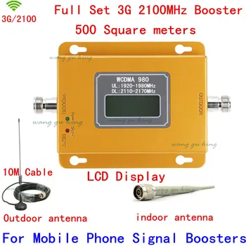 

70dB Full Set antenna + cable LCD display function 3G booster repeater,3G W-CDMA booster repeater, UMTS 2100Mhz booster repeater