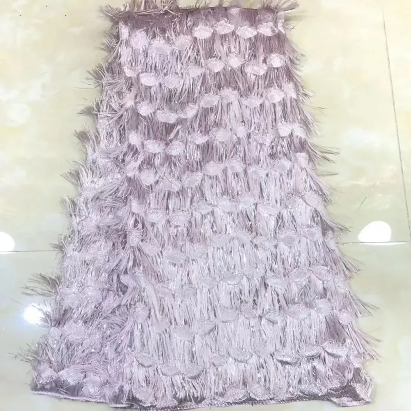 

Red lace fabric for party african lace fabric fashion design Nigerian Feather lace fabric 5yard A1389-1