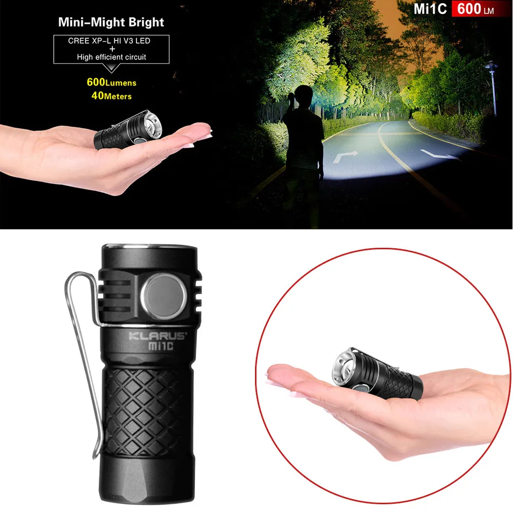 

Bicycle Accessories Bike Flashlight Headlamp XP-L HI V3 LED 600LM LED Mini EDC Flashlight With 16340 Battery For Self Defens