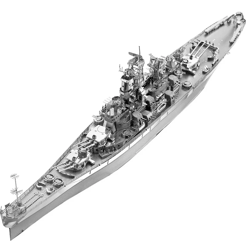 

Metal Puzzle Model Kit USS MISSOURI Metal Model DIY Laser Cutting Jigsaw Puzzle Model Piececool 3D Nano Puzzle Toys Gift