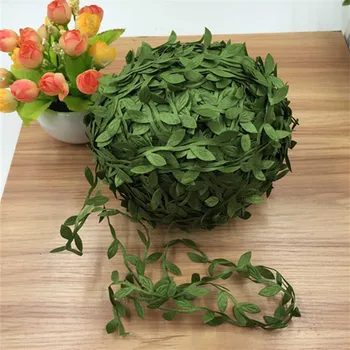 

200M Silk Artificial Leaf Leaves Ivy Flower Wedding Decoration DIY Scrapbooking Craft Decorative Garland Wreath Fake Flower