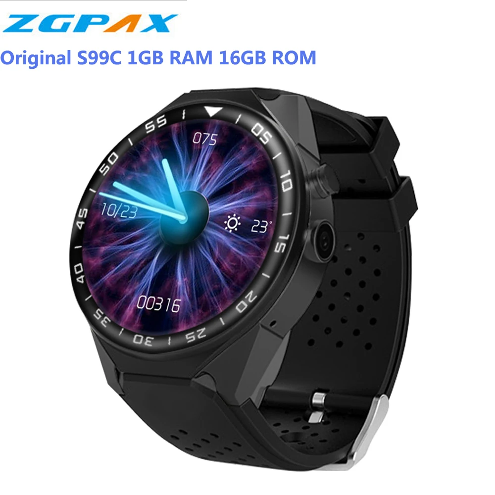 

ZGPAX S99C 3G Android 5.1 Smart Watch Phone MTK6580 Quad Core 1GB+16GB Cam Pedometer Bluetooth GPS Smartwatch Water-Resistance