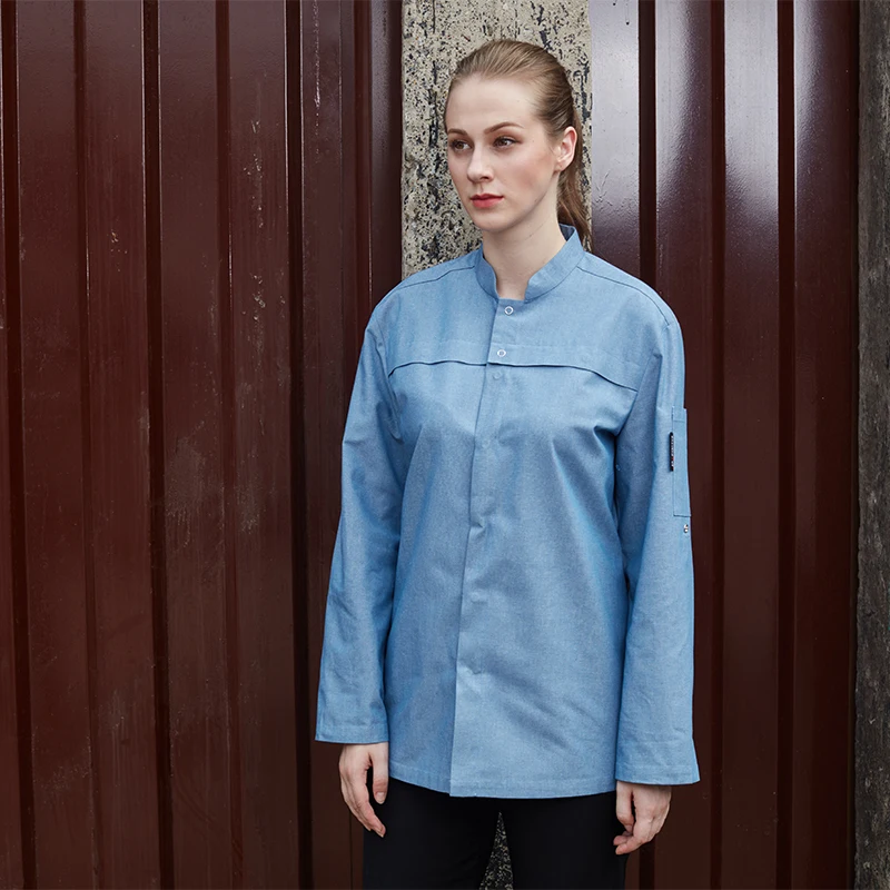 

Checkedout 2019 Latest Design Hotel Unisex Adjustable Sleeves Chef Coats Jackets