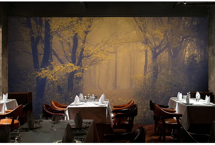 

3D mysterious forest wallpaper Room Escape haunted house horror background decorative wall paper large mural wallpaper