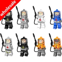 Único Atacado 20 pcs Anti-Incêndio Anti-químicas Clothers Figura Pessoas Zombie Modelo Kits de Brinquedos de Blocos de Construção Tijolos PG8081