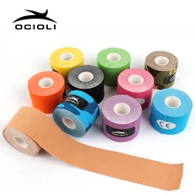 Кинезиологическая лента кинетическая мышечная наклейка поддерживает деформацию налокотника наколенник Баскетбол Футбол бадминтон кинезиологическая лента