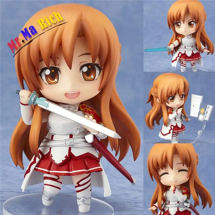 Free Shipping Cute Nendoroid Sword Art Online Figure Asuna Pvc Action Figure Collectible For Kids Toys Gifts Anime Brinquedos