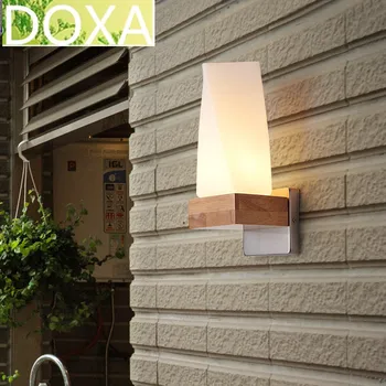 

DOXA Wood Wall Lamp LED Fashion Glass Ball Wall Sconces Nordic Style Modern Wall Light Up Down Home Lighting Fixtures Arandela