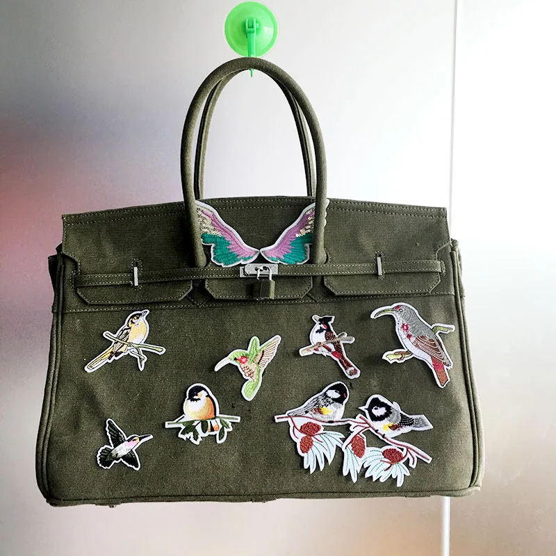 

2018 New Women Canvas Tote Cut Birds Wings Lock Hasp 18' large bag Design Luxury Bolsa Feminina Designer Handbag Messenger Bags