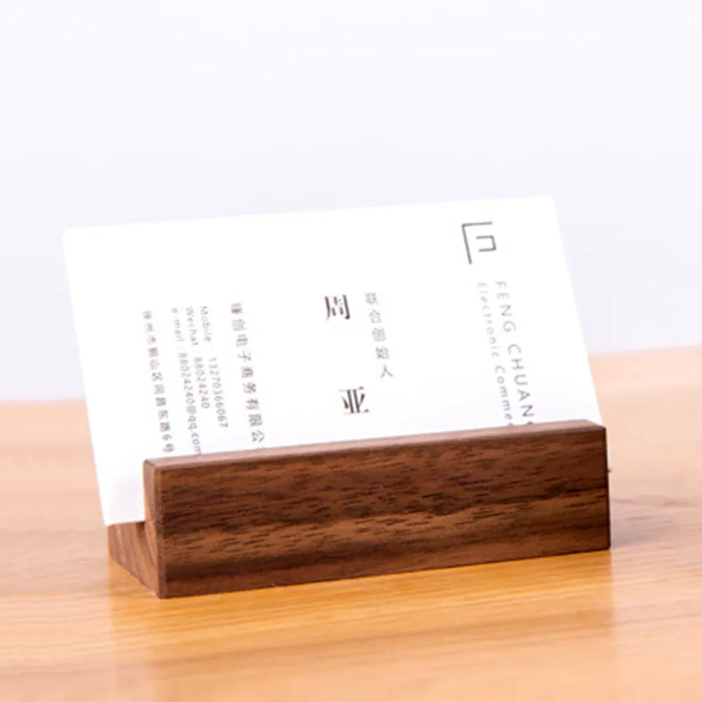 

Business Desk Organizer Craft Memo Clips Stand Display Decoration Photo Wooden Name Numbers Dinner Party Card Holder Office