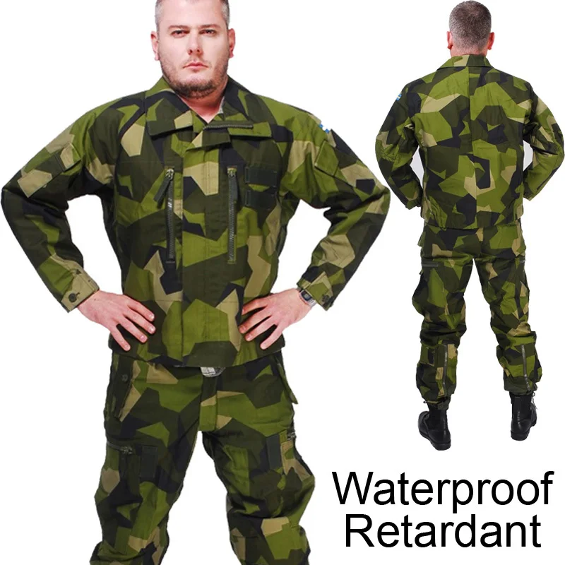 Sweden Army Woodland camouflage suit Waterproof Retardant hunting