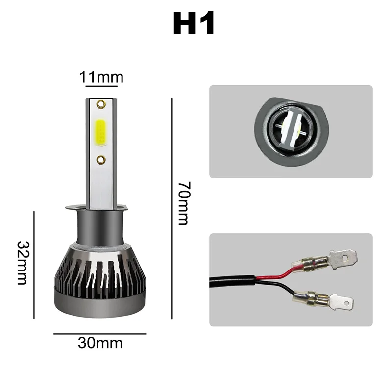 TF30 2 шт./лот автомобильный светильник H4 H7 H1 H11 H9 H8 HB3 9005 HB4 9006 HB2 9003 HB1 9004 12 V/24 V светодиодный головной светильник автомобильных ламп