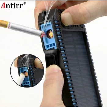 

15000mAh Solar Power Bank with Cigarette Lighter Solar Panel Powered Charger for iPhone Huawei Xiaomi Cell Phones Outdoors