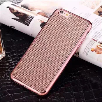 

DanYee 10pcs/lot Pink/Gold/Silver Eleplating Edge Bling Rhinestones TPU Soft Phone Case for Iphone XR XSMax