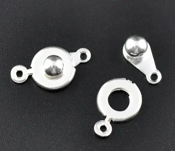 

DoreenBeads Alloy Connectors Findings Round silver color Plated 18mm( 6/8") x 9.5mm( 3/8"), 4 PCs new