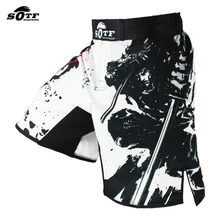 SOTF Black Elastic waist Bushido font b Fitness b font fierce ninja combat sport shorts Tiger