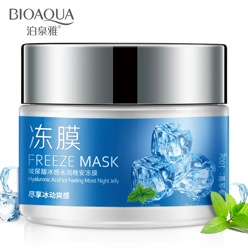 Ночная маска BIOAQUA Freeze уход за кожей лица моющаяся увлажняющая для Гиалуроновая