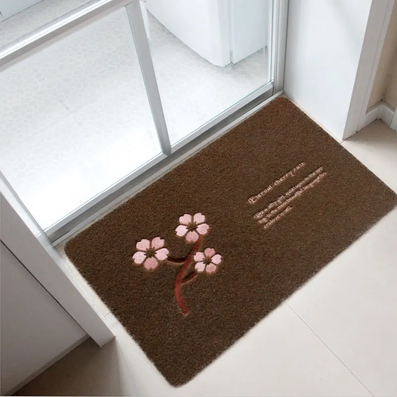 400 мм X 600 мм цветочный домашний декоративный Придверный коврик молитвенный абсорбирующий красивый вишневый коврик для ванной гостиной спальни Противоскользящий ковер