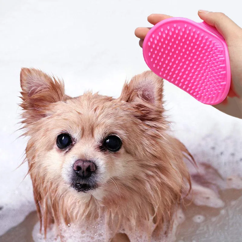 

Soft Pet Dog Cat Bath Brush Comb Rubber Glove Hair Fur Grooming Massage Mit Comb Hand Shampoo Washing Shower Brush