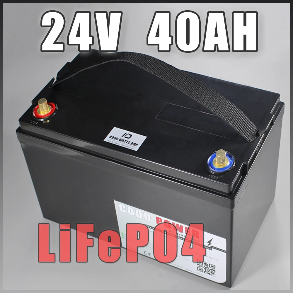 24В 40ач LiFePO4 глубокий циклический разряд батареи литий фосфат железа