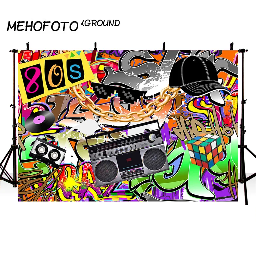 MEHOFOTO фоны для фотосъемки 80S граффити на стену День Рождения вечерние баннеры