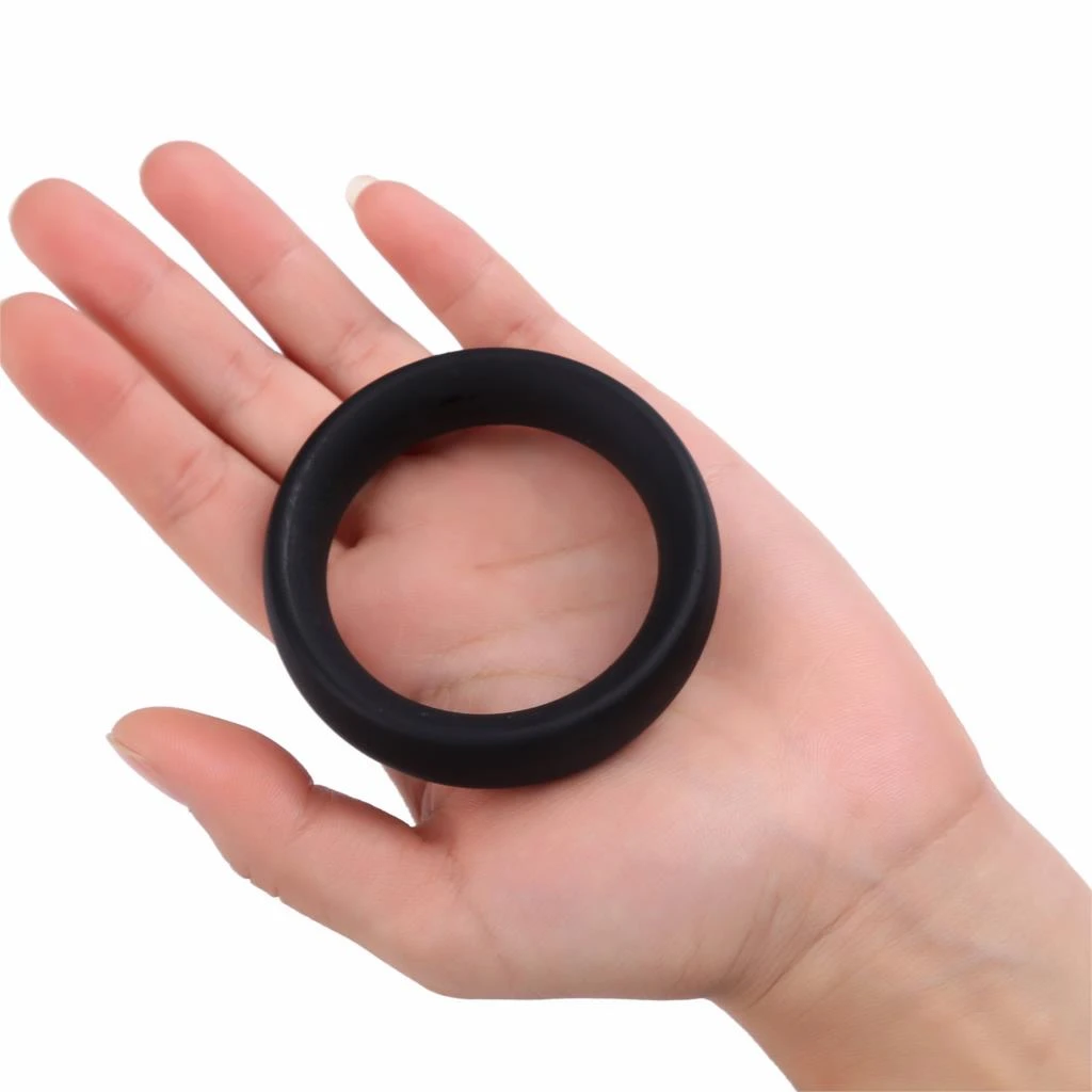 high quality Inner size: 45mm / 50 silicone delay ring for cock penis cockring sex time toy for man|Vibrators| - AliExpress