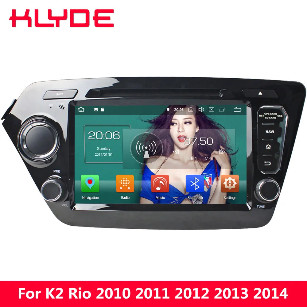 

KLYDE 8" 4G WIFI Android 8.0 Octa Core PX5 4GB RAM 32GB ROM FM Car DVD Multimedia Player Stereo Radio For Kia K2 Rio 2010-2014