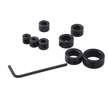 

8pcs Durable Depth Stop Collars Ring Set Woodworking Drill Bit Positioner Locator with Wrench For Power Tools