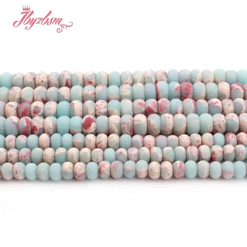 3x6/5x8 мм Rondelle Frost Matte Snakeskin ShouShan Jaspers каменные бусины для самостоятельного