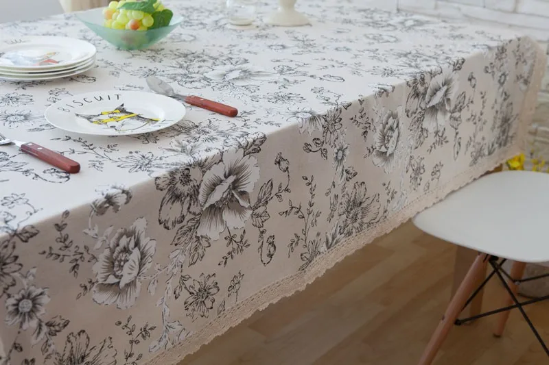 Decorative Table Cloth Cotton Linen Tablecloth Rectangular Tablecloths Dining Table Cover Obrus Tafelkleed mantel mesa nappe
