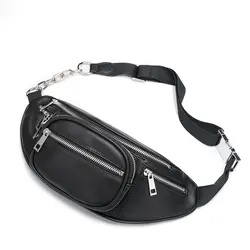 Унисекс поясные сумки женские поясные сумки роскошные брендовые Дизайнерские Модные Черные нагрудные сумки через плечо