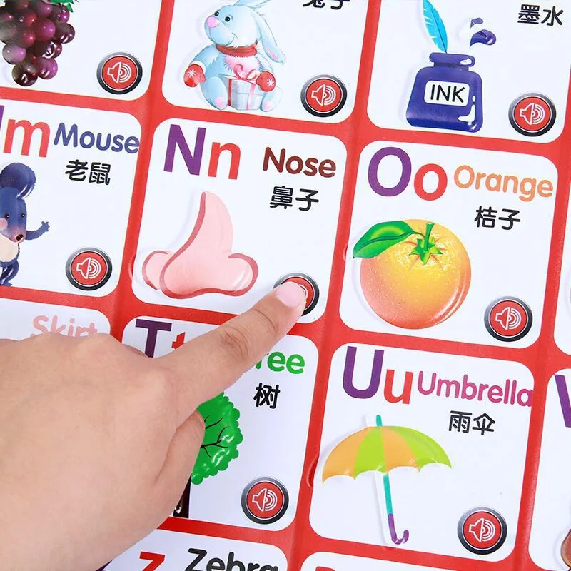 Baby Kid Educational Toy Sound Wall Chart Electronic Alphabet English Learning Machine Preschool Toy Digital