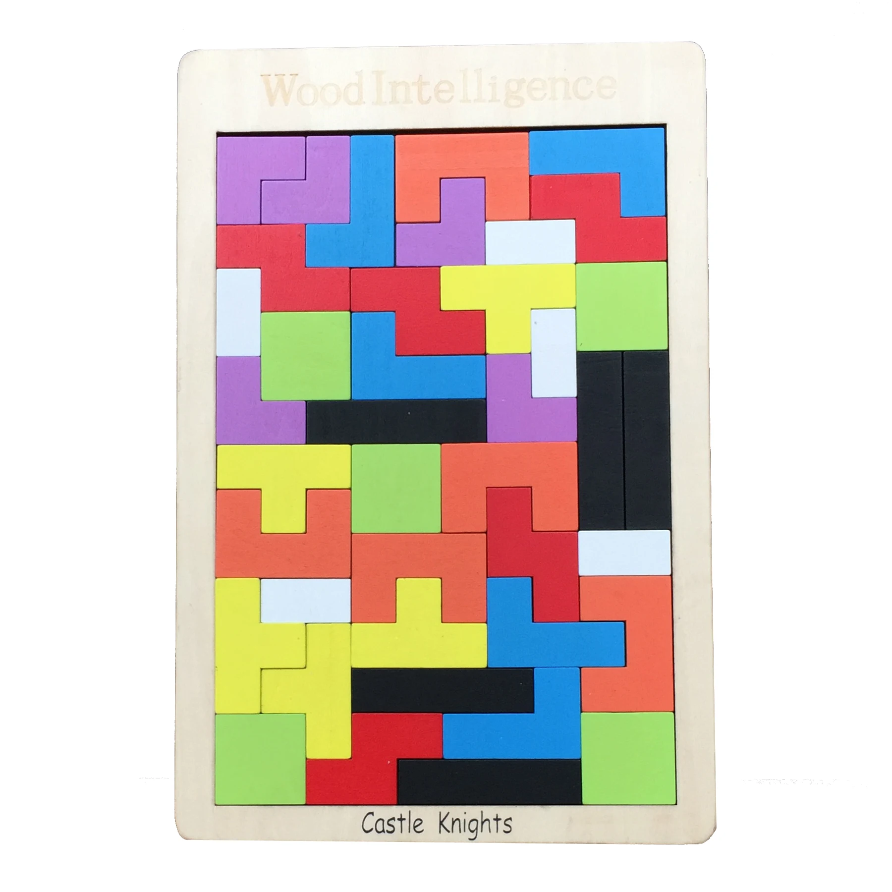 

Castle Knights Baby Wooden Tetris Puzzle Toys Jigsaw Board for Kids Tellectual Educational Toy