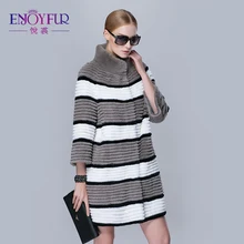 Women’s real fur coat real rex rabbit fur jacket knitted wool lining coat of fur stand collar female fur clothes 38-48 plus coat