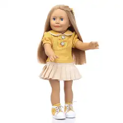 Модные обувь для девочек куклы детей подарок, см 45 см милые 18 ''кукла принцесса с Одежда и обувь